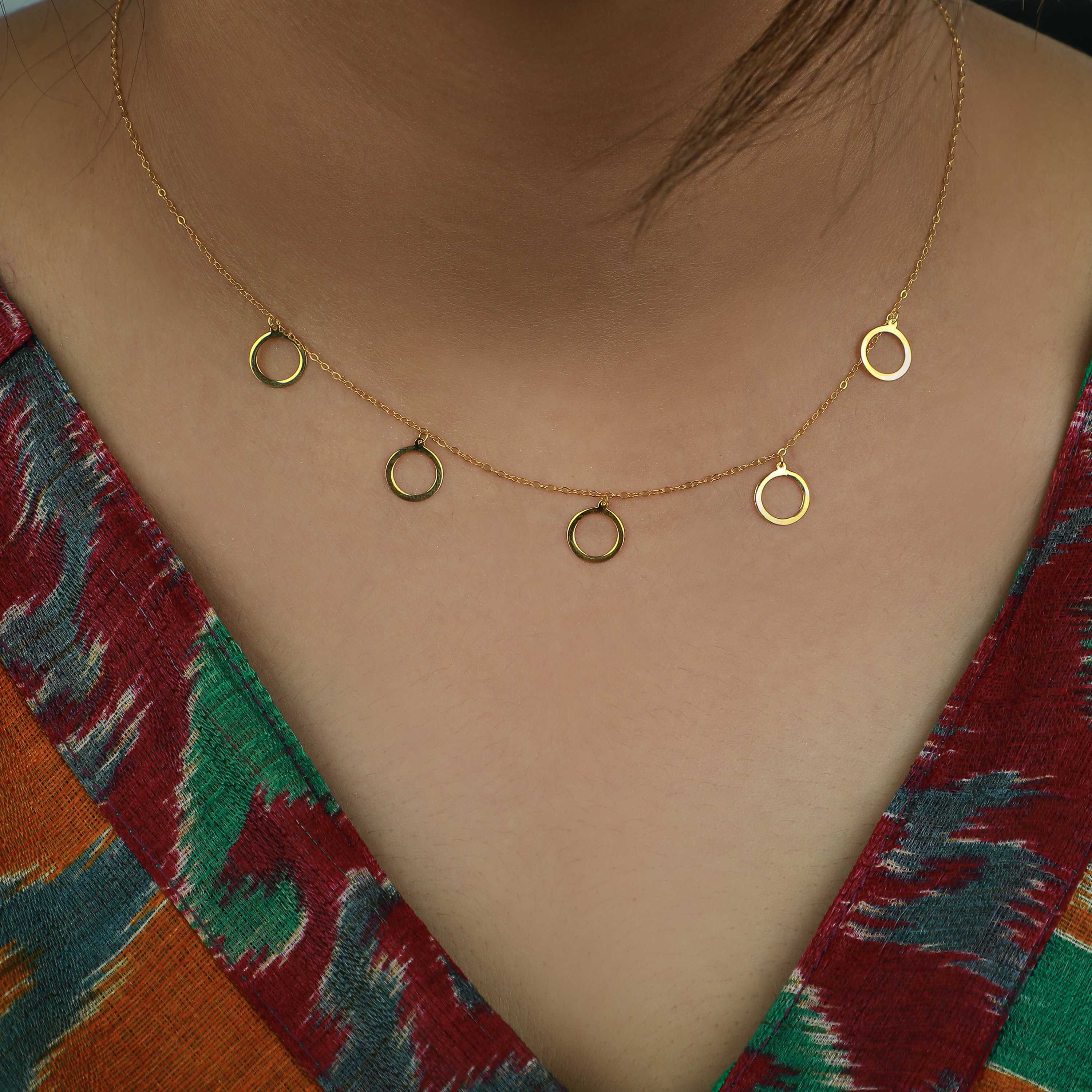 21-karat gold choker, made in Turkey - (H-0280)